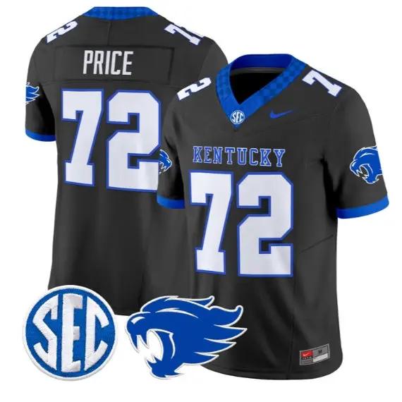 Coleton Price #72 Kentucky Wildcats Jersey 2026 Limited All Stitched by My Store NCAA Football Jerseys
