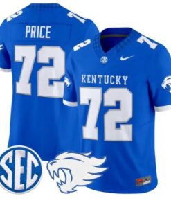 Coleton Price #72 Kentucky Wildcats Jersey 2026 Limited All Stitched by My Store NCAA Football Jerseys