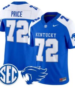 Coleton Price #72 Kentucky Wildcats Jersey 2026 Limited All Stitched by My Store NCAA Football Jerseys