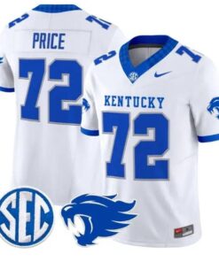 Coleton Price #72 Kentucky Wildcats Jersey 2026 Limited All Stitched by My Store NCAA Football Jerseys