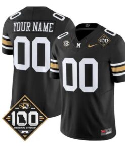 Custom Missouri Tigers Jersey 100th Anniversary Edition 2026 Limited Stitched by My Store NCAA Football Jerseys