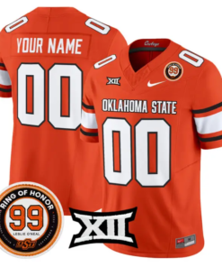 Custom Oklahoma State Cowboys Jersey 2026 Leslie O'neal Patch Stitched by My Store NCAA Football Jerseys