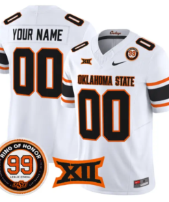 Custom Oklahoma State Cowboys Jersey 2026 Leslie O'neal Patch Stitched by My Store NCAA Football Jerseys