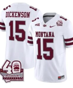 Dave Dickenson Jersey #15 Montana Grizzlies 2026 Limited Stitched by My Store NCAA Football Jerseys