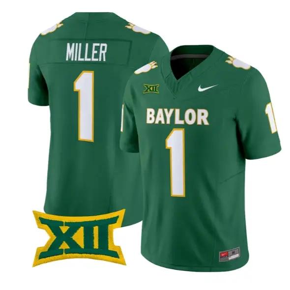 Dre'lon Miller Jersey #1 Baylor Bears Throwback 2026 Vapor Limited All Stitched by My Store NCAA Football Jerseys