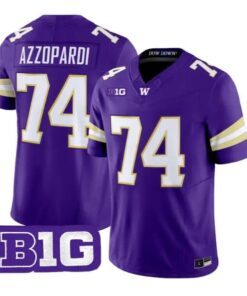 Drew Azzopardi #74 Washington Huskies Jersey 2026 Limited Stitched by My Store NCAA Football Jerseys