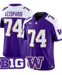 Drew Azzopardi #74 Washington Huskies Jersey 2026 Limited Stitched by My Store NCAA Football Jerseys