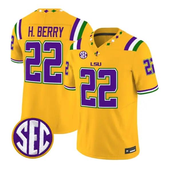 Harlem Berry #22 LSU Tigers Jersey 2026 Mardi Gras Edition All Stitched by My Store NCAA Football Jerseys
