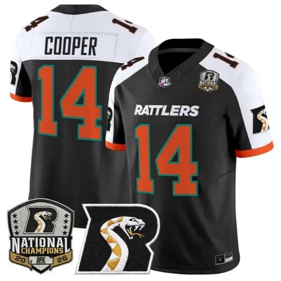 Hunkie Cooper Jersey #14 Arizona Rattlers 2026 National Patch Stitched by My Store NCAA Football Jerseys