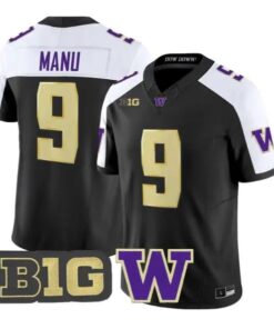 Jacob Manu #9 Washington Huskies Jersey 2026 Limited All Stitched by My Store NCAA Football Jerseys
