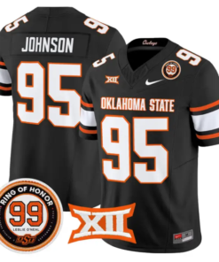 Jaleel Johnson Jersey #95 Oklahoma State 2026 Leslie O'neal Stitched by My Store NCAA Football Jerseys