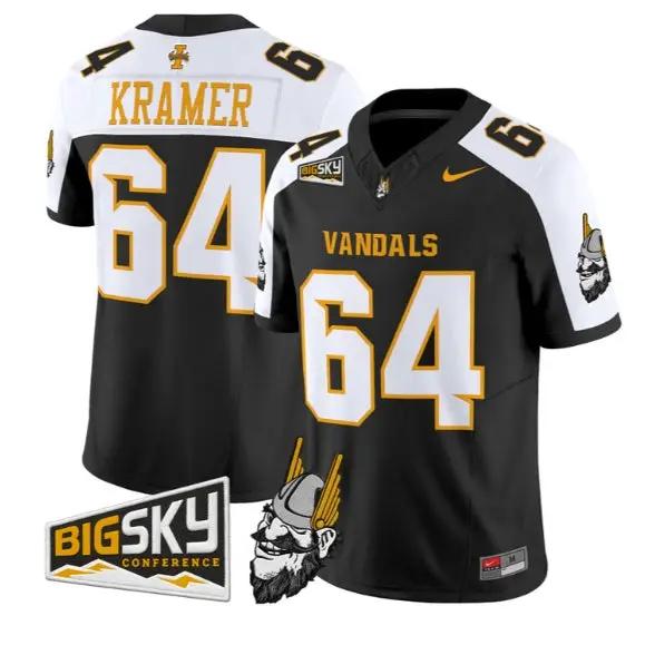 Jerry Kramer #64 Idaho Vandals Jersey 2026 Vapor Limited All Stitched by My Store NCAA Football Jerseys