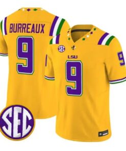 Joe Burrow #9 LSU Tigers Jersey 2026 Mardi Gras Edition All Stitched by My Store NCAA Football Jerseys