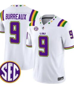 Joe Burrow #9 LSU Tigers Jersey 2026 Mardi Gras Edition All Stitched by My Store NCAA Football Jerseys