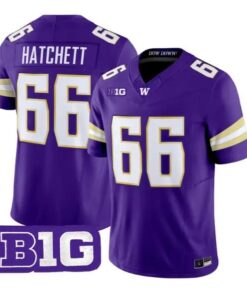 Landen Hatchett #66 Washington Huskies Jersey 2026 Limited Stitched by My Store NCAA Football Jerseys