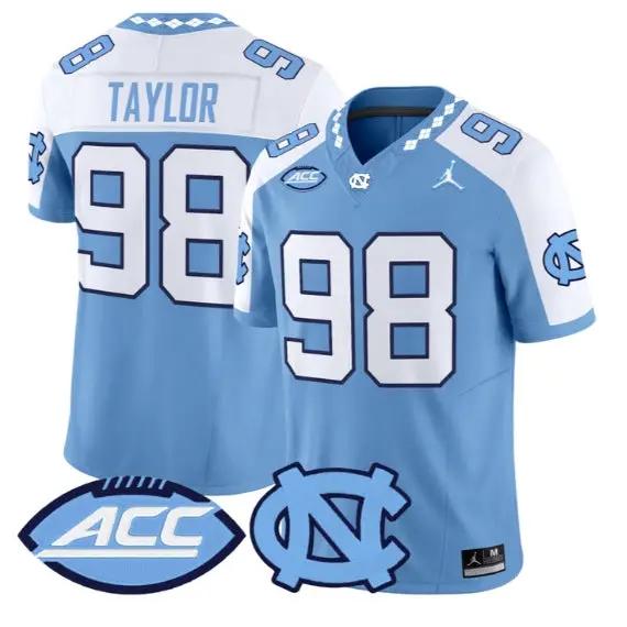 Lawrence Taylor Jersey #98 North Carolina Tar Heels 2026 Stitched by My Store NCAA Football Jerseys