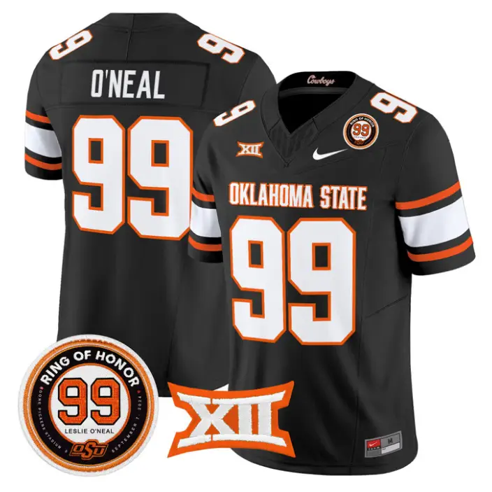 Leslie O'neal Jersey #99 Oklahoma State 2026 Leslie O'neal Stitched by My Store NCAA Football Jerseys