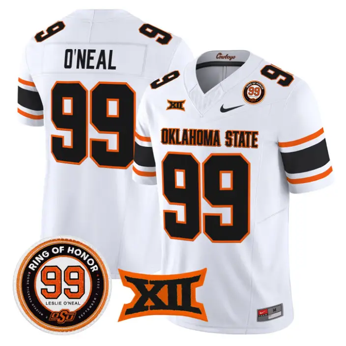 Leslie O'neal Jersey #99 Oklahoma State 2026 Leslie O'neal Stitched by My Store NCAA Football Jerseys