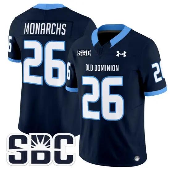 Monarchs Jersey #26 Old Dominion Monarchs 2026 Limited All Stitched by My Store NCAA Football Jerseys