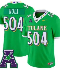 Nola #504 Tulane Green Wave Jersey 2026 City Edition Vapor Limited All Stitched by My Store NCAA Football Jerseys