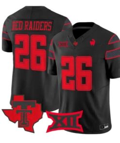 Red Raiders Jersey #26 Texas Tech Red Raiders 2026 Vapor Limited Stitched by My Store NCAA Football Jerseys