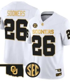 Sooners #26 Oklahoma Sooners Jersey 2026 Vapor Limited All Stitched by My Store NCAA Football Jerseys