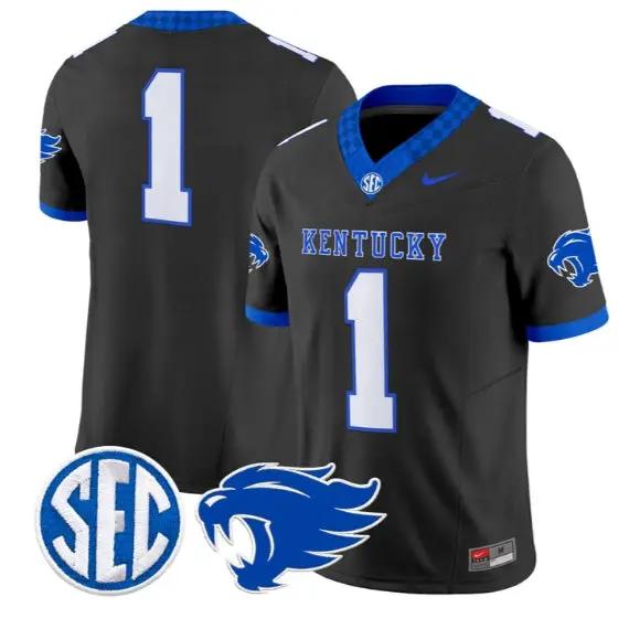 Team Jersey #1 Kentucky Wildcats Jersey 2026 Vapor Limited Stitched by My Store NCAA Football Jerseys