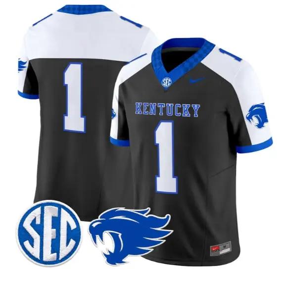 Team Jersey #1 Kentucky Wildcats Jersey 2026 Vapor Limited Stitched by My Store NCAA Football Jerseys