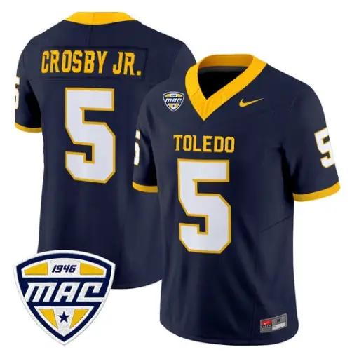 Terrell Crosby Jr. Jersey #5 Toledo Rockets 2026 Vapor Limited Stitched by My Store NCAA Football Jerseys