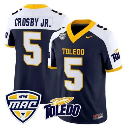 Terrell Crosby Jr. Jersey #5 Toledo Rockets 2026 Vapor Limited Stitched by My Store NCAA Football Jerseys