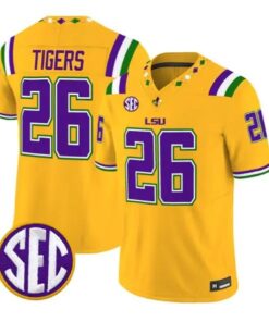 Tigers #26 LSU Tigers Jersey 2026 Mardi Gras Edition Limited All Stitched by My Store NCAA Football Jerseys
