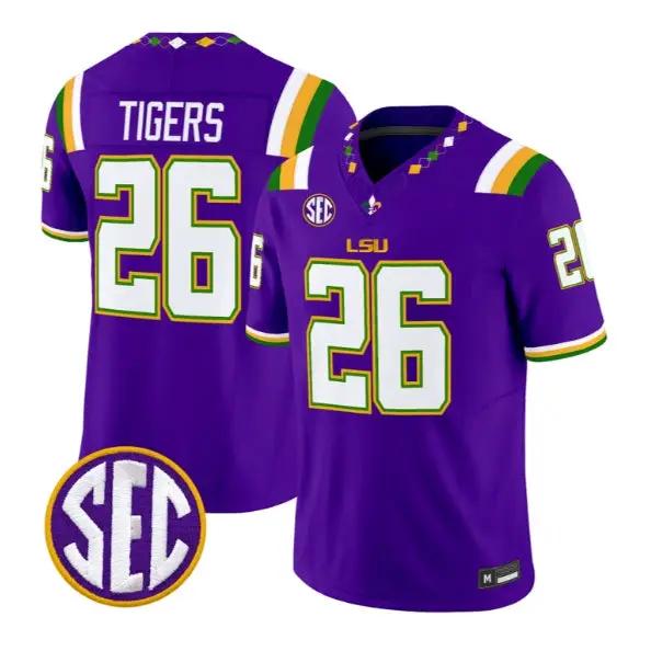 Tigers #26 LSU Tigers Jersey 2026 Mardi Gras Edition Limited All Stitched by My Store NCAA Football Jerseys