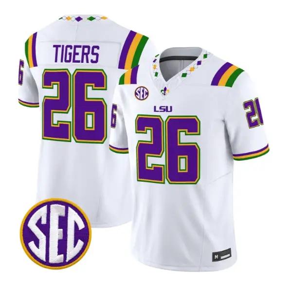 Tigers #26 LSU Tigers Jersey 2026 Mardi Gras Edition Limited All Stitched by My Store NCAA Football Jerseys