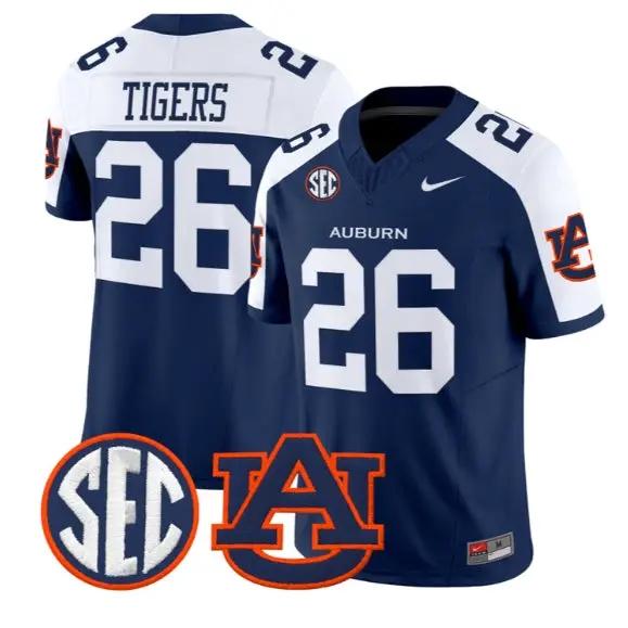Tigers Auburn #26 Auburn Tigers Jersey 2026 Vapor Limited Stitched by My Store NCAA Football Jerseys