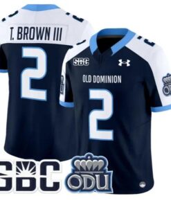 Tre' Brown III Jersey #2 Old Dominion Monarchs 2026 Limited Stitched by My Store NCAA Football Jerseys