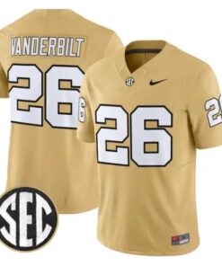 Vanderbilt Jersey #26 Vanderbilt Commodores 2026 Vapor V2 All Stitched by My Store NCAA Football Jerseys