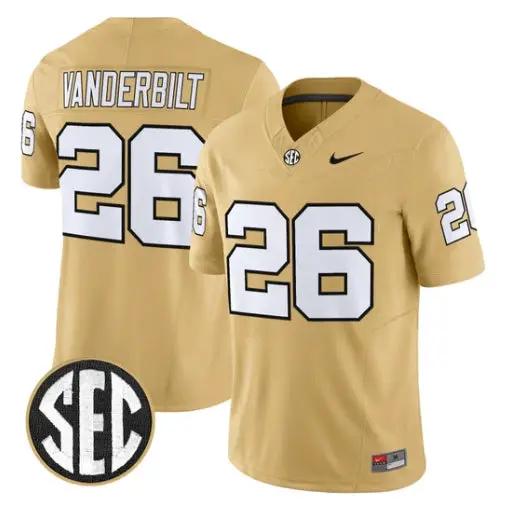 Vanderbilt Jersey #26 Vanderbilt Commodores 2026 Vapor V2 All Stitched by My Store NCAA Football Jerseys