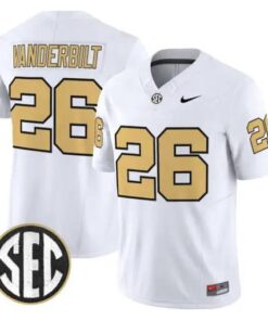 Vanderbilt Jersey #26 Vanderbilt Commodores 2026 Vapor V2 All Stitched by My Store NCAA Football Jerseys
