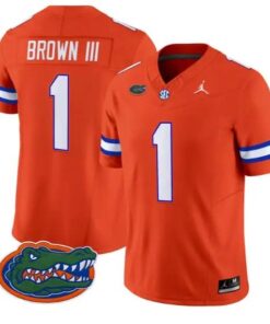 Vernell Brown III #1 Florida Gators Jersey 2026 Limited Stitched by My Store NCAA Football Jerseys