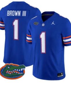 Vernell Brown III #1 Florida Gators Jersey 2026 Limited Stitched by My Store NCAA Football Jerseys