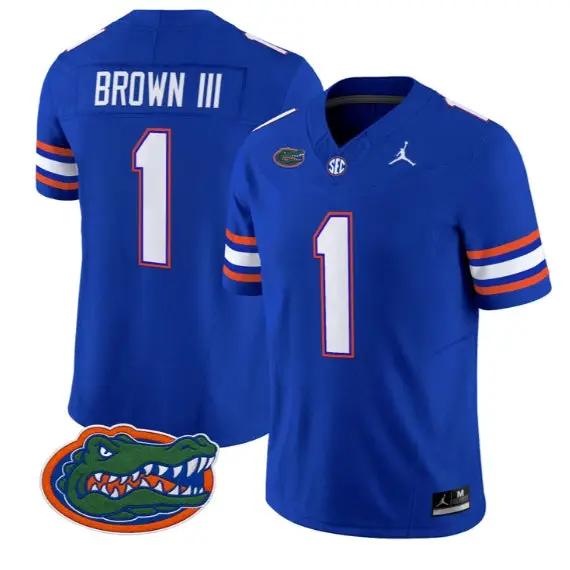 Vernell Brown III #1 Florida Gators Jersey 2026 Limited Stitched by My Store NCAA Football Jerseys
