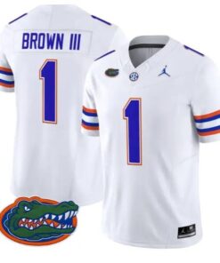 Vernell Brown III #1 Florida Gators Jersey 2026 Limited Stitched by My Store NCAA Football Jerseys