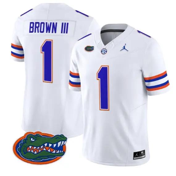 Vernell Brown III #1 Florida Gators Jersey 2026 Limited Stitched by My Store NCAA Football Jerseys