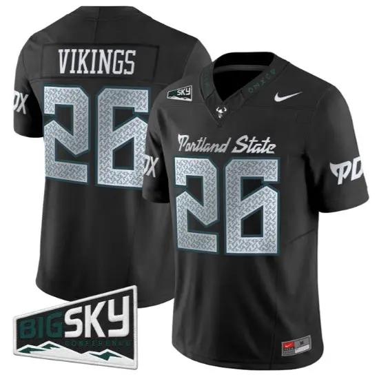 Vikings State Jersey #26 Portland State Vikings 2026 Limited All Stitched by My Store NCAA Football Jerseys
