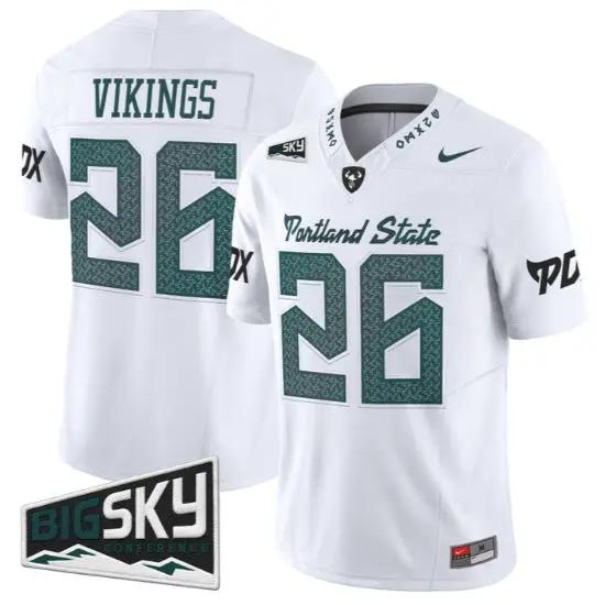 Vikings State Jersey #26 Portland State Vikings 2026 Limited All Stitched by My Store NCAA Football Jerseys