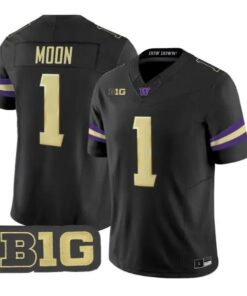 Warren Moon #1 Washington Huskies Jersey 2026 Limited All Stitched by My Store NCAA Football Jerseys