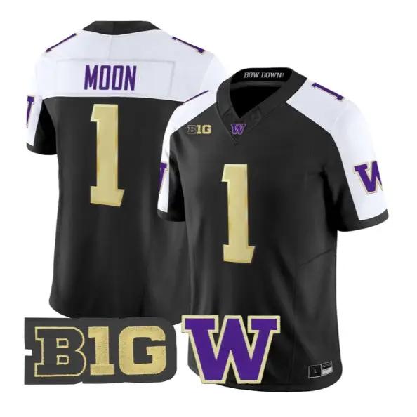 Warren Moon #1 Washington Huskies Jersey 2026 Limited All Stitched by My Store NCAA Football Jerseys