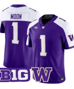 Warren Moon #1 Washington Huskies Jersey 2026 Limited All Stitched by My Store NCAA Football Jerseys