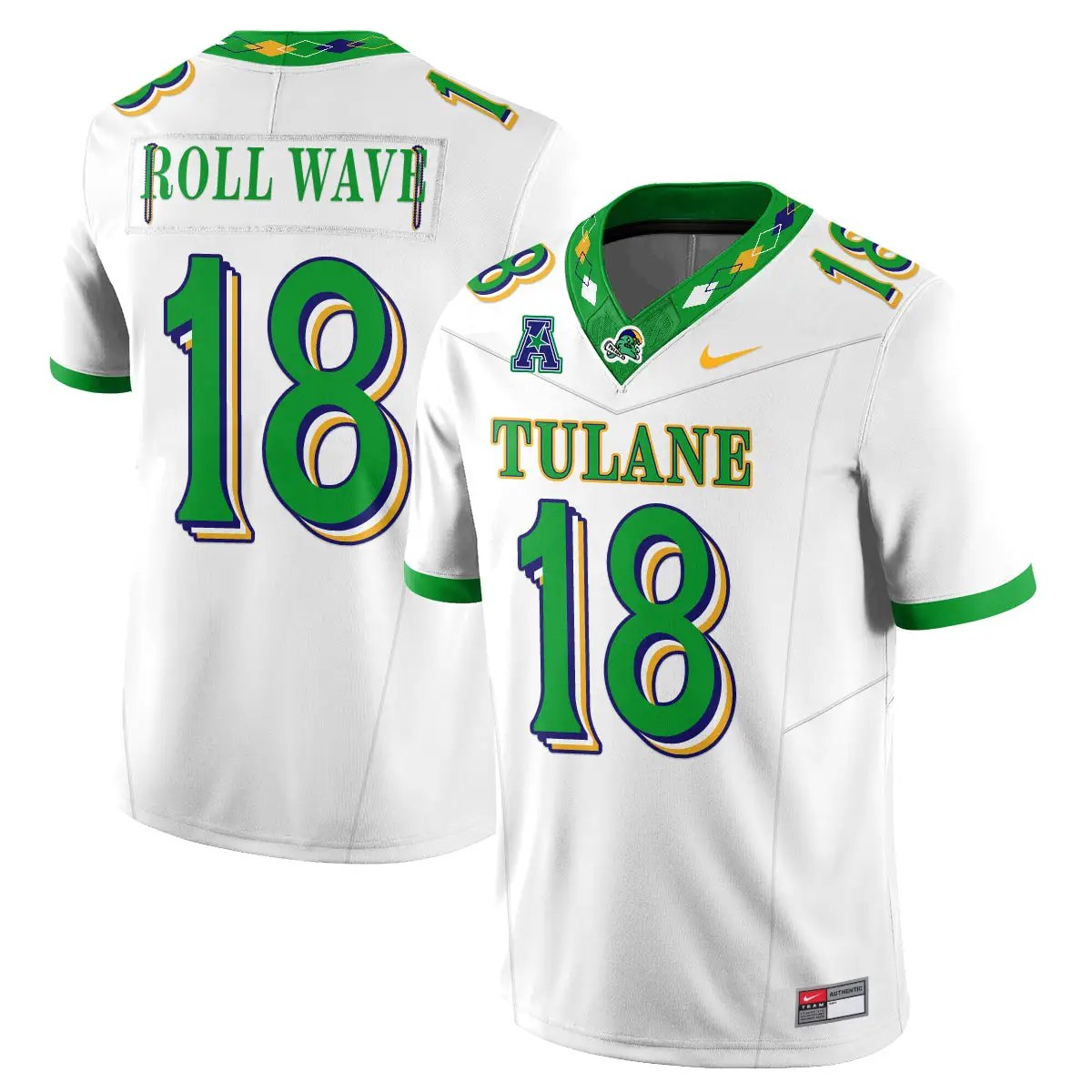 tulane-green-wave-2026-city-football-vapor-jersey-stitched-32 - Top Wow Design Tulane Green Wave 2026 City Football Vapor Jersey - Stitched