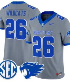 Wildcats Kentucky #26 Kentucky Wildcats Jersey 2026 Limited Stitched by My Store NCAA Football Jerseys